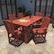 Highwood Usa Lehigh 7pc Rectangular Counter Height Outdoor Patio Furniture Dining Set 84 x 42 AD-ST7LH2CO5BA-RED - alternate 2